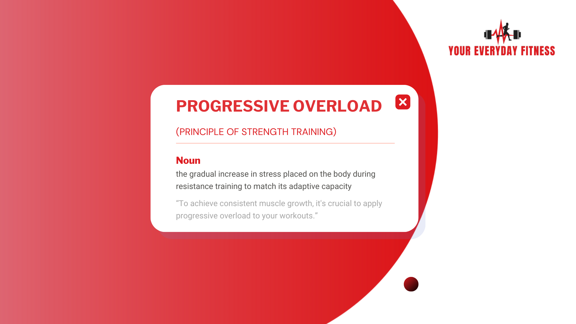 The principle of progressive overload